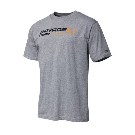 Savage Gear Signature Logo T-Shirt rozm. S Grey Melange