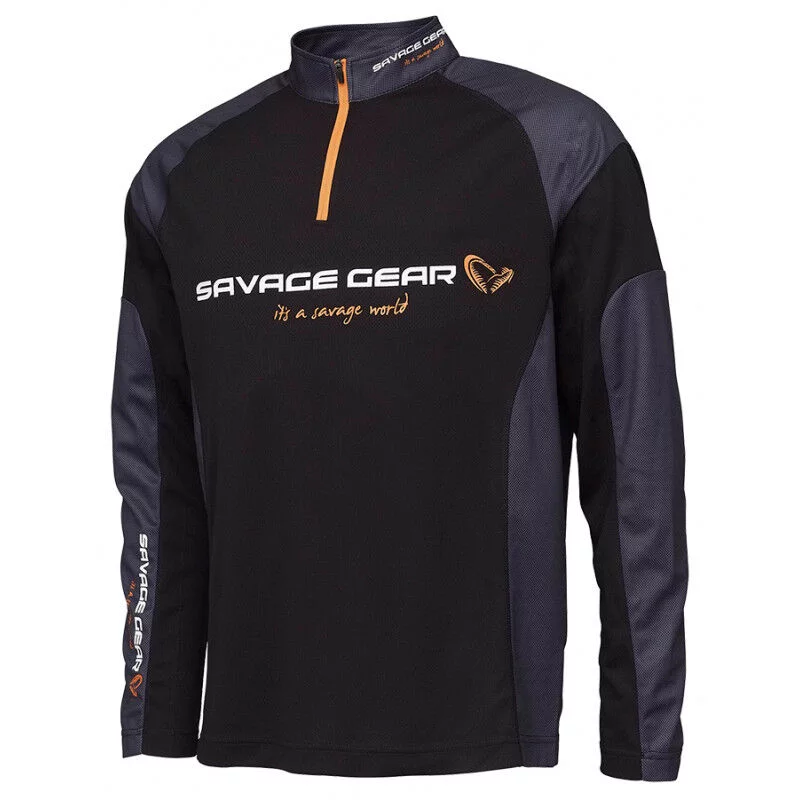 Savag Gear Tournament Gear Shirt 1/2 Zip rozm. L Black INK